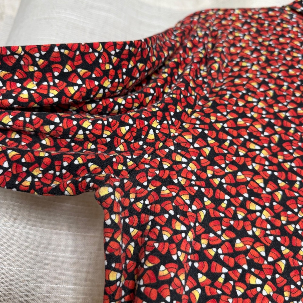 Vintage Halloween Corner Stone‎ Candy Corn Turtleneck Top Black Orange Medium - Picture 4 of 7